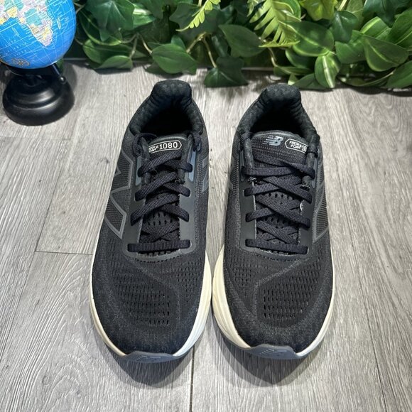 NewBalance 1080 BLACK/WHITE Running Sneaker Women 6.5 B Comfort Walking Shoes - Picture 2 of 10